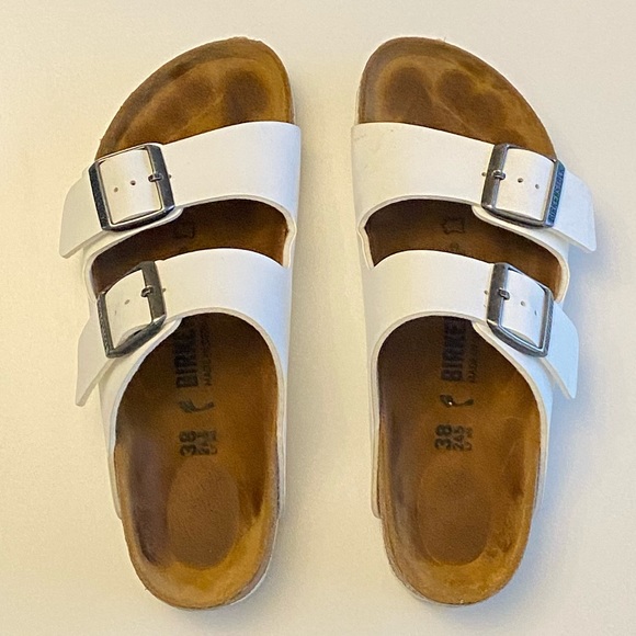Birkenstock Shoes - Birkenstock Arizona Birko Flor White! GREAT Cond.!